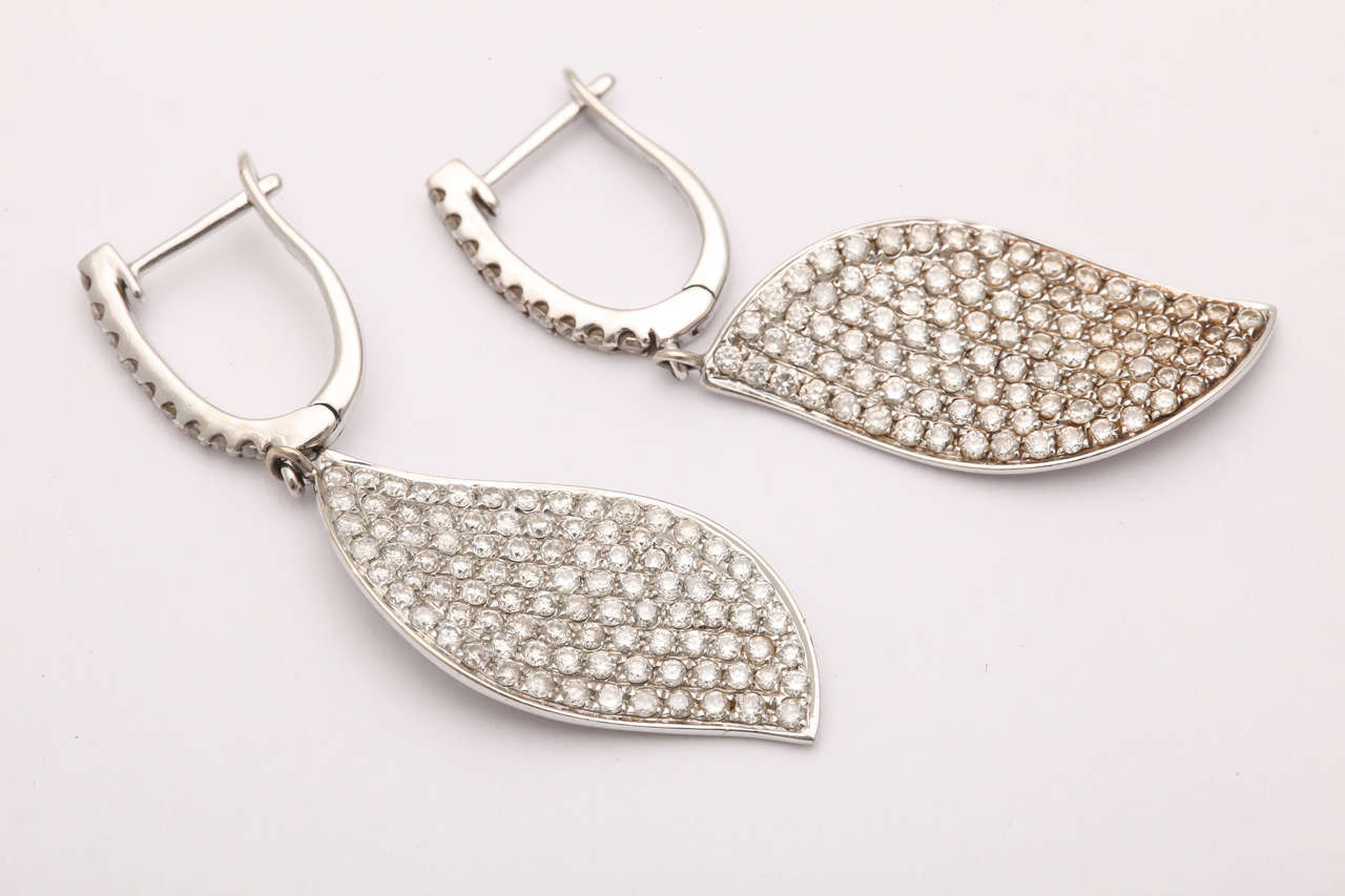 Fanciful Diamond Pave Gold Earrings 1