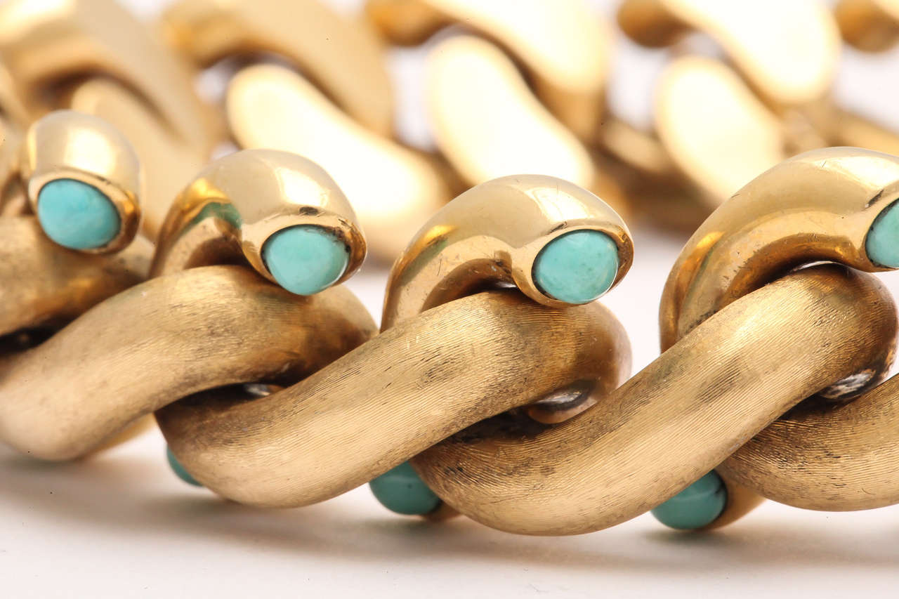 Women's Weingrill Turquoise Gold Bracelet