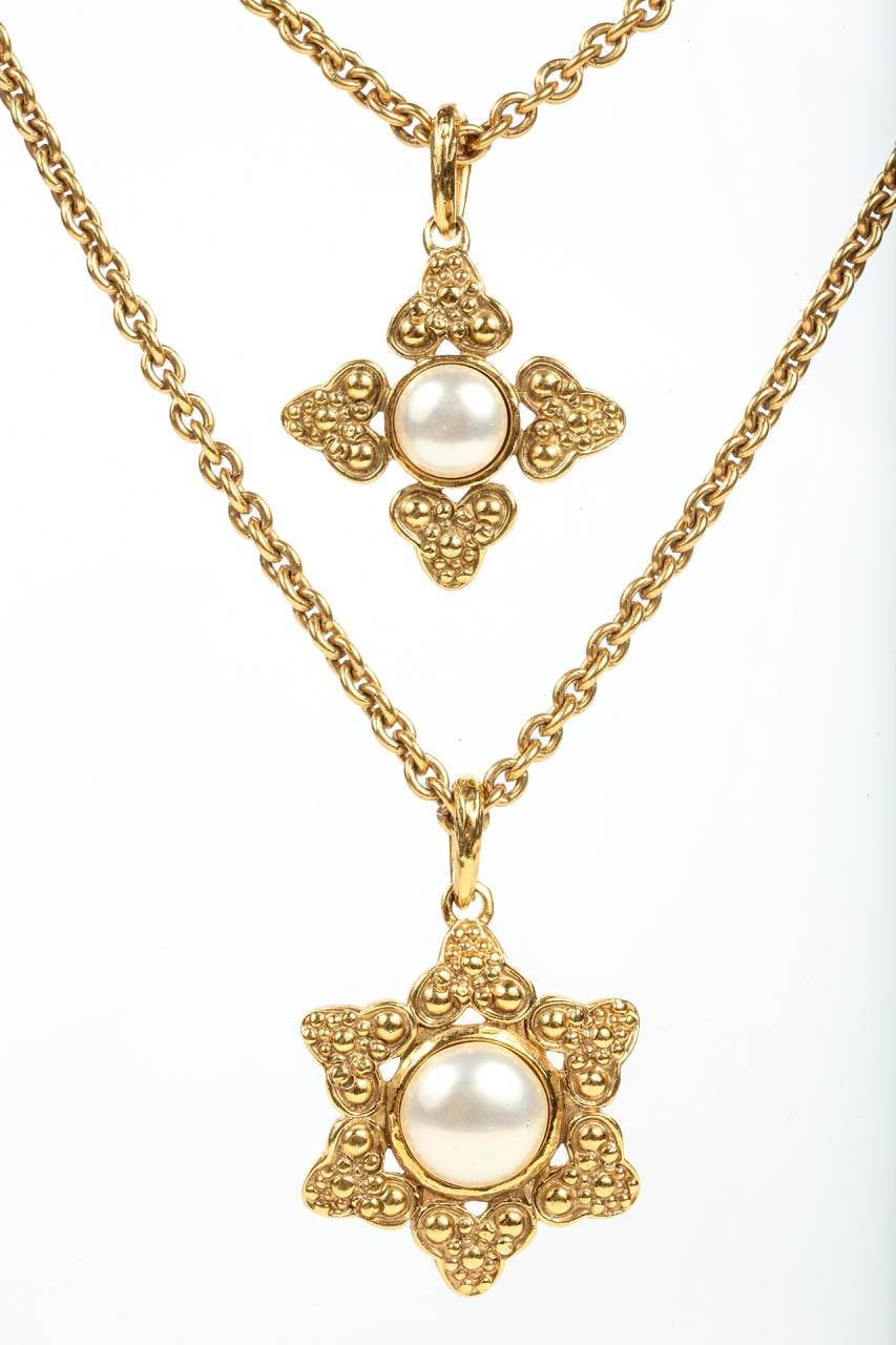 Chanel Double Strand Pendant Necklace 5