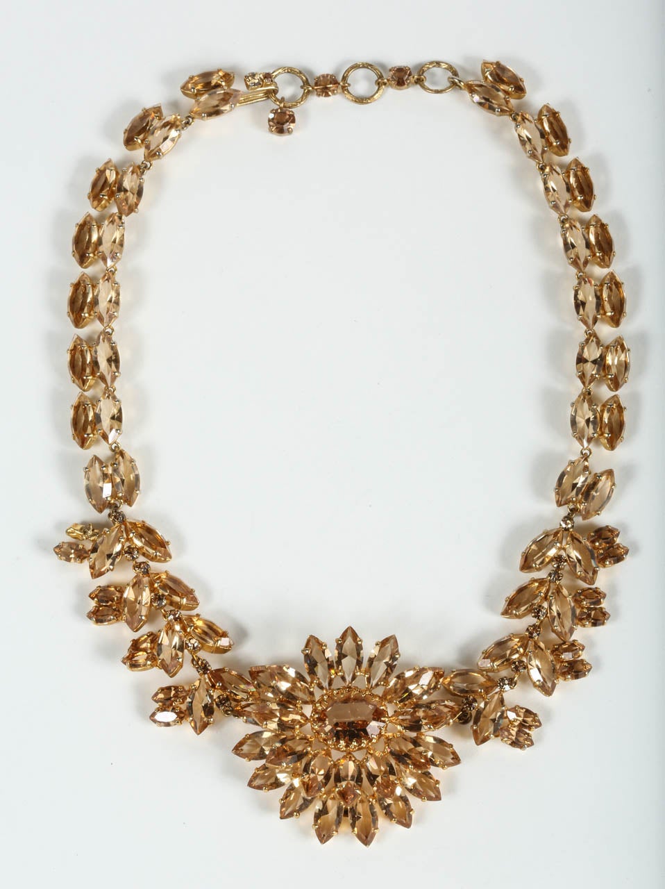 Christian Dior 1961 Stunning Amber Crystal Necklace at 1stdibs