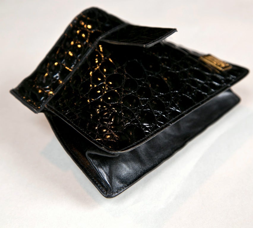 Jeanne Lanvin alligator card clutch presented by funkyfinders 4