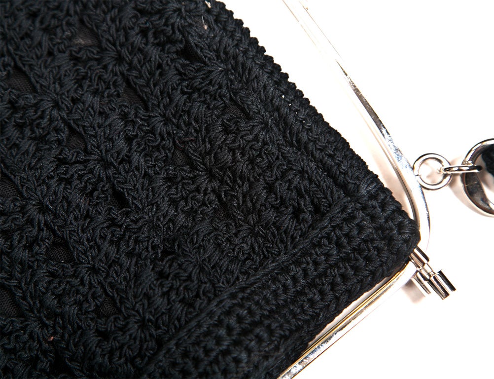 Women's Dolce & gabbana black crochet handbag presented by funkyfinders