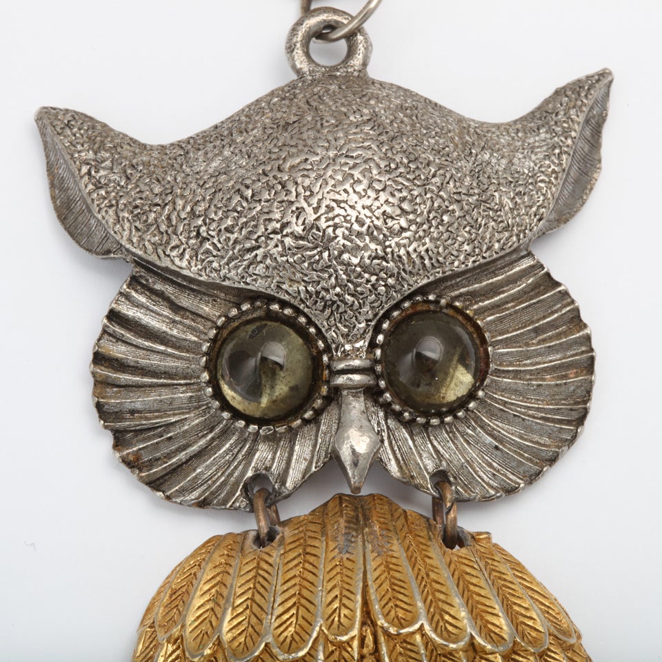 gold owl pendant