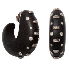 Ebony 
Diamond Horn Earrings