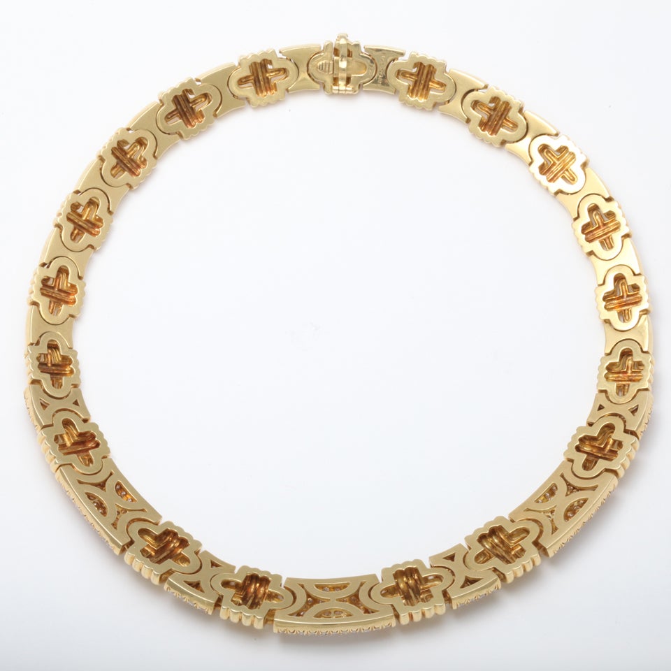 Women's Bulgari Gold & Diamond Parenthese Necklace