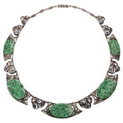 Antique  Jade  &  Sapphire Necklace