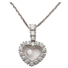 Vintage Chopard Happy Diamonds Heart On Chain