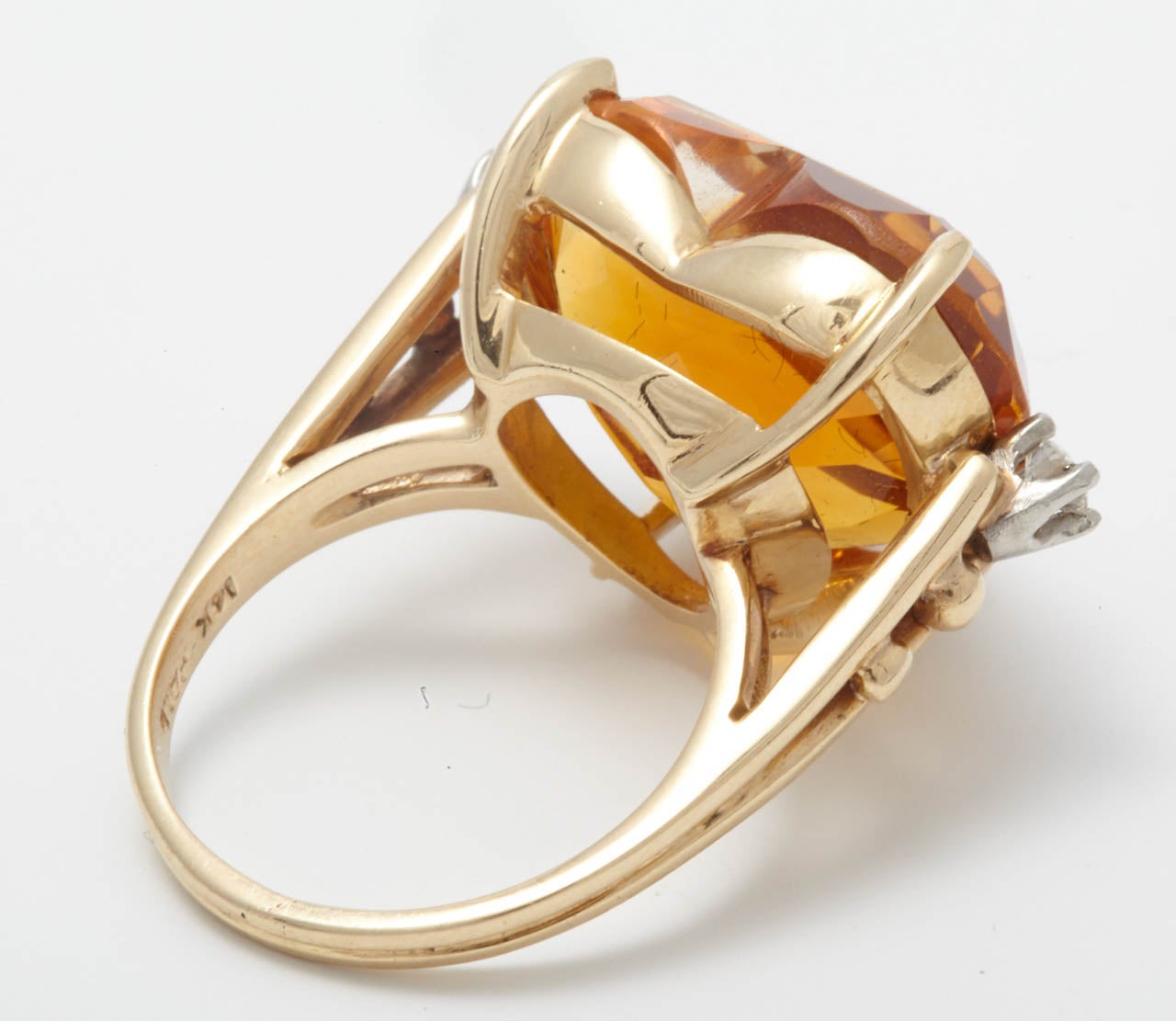 Women's Tiffany & Co. Citrine Diamond Gold Dress Ring