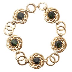 A Tiffany & Co tourmaline and gold bracelet
