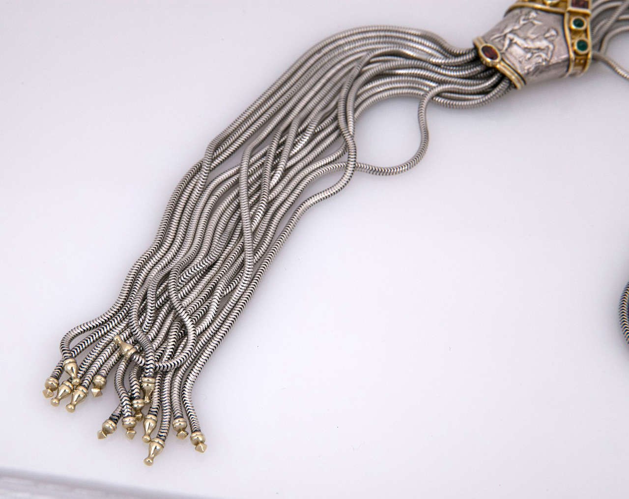 Seidengang Silver Gold Roman Style Necklace at 1stDibs