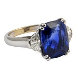 Magnificent Ceylon Sapphire and Diamond ring