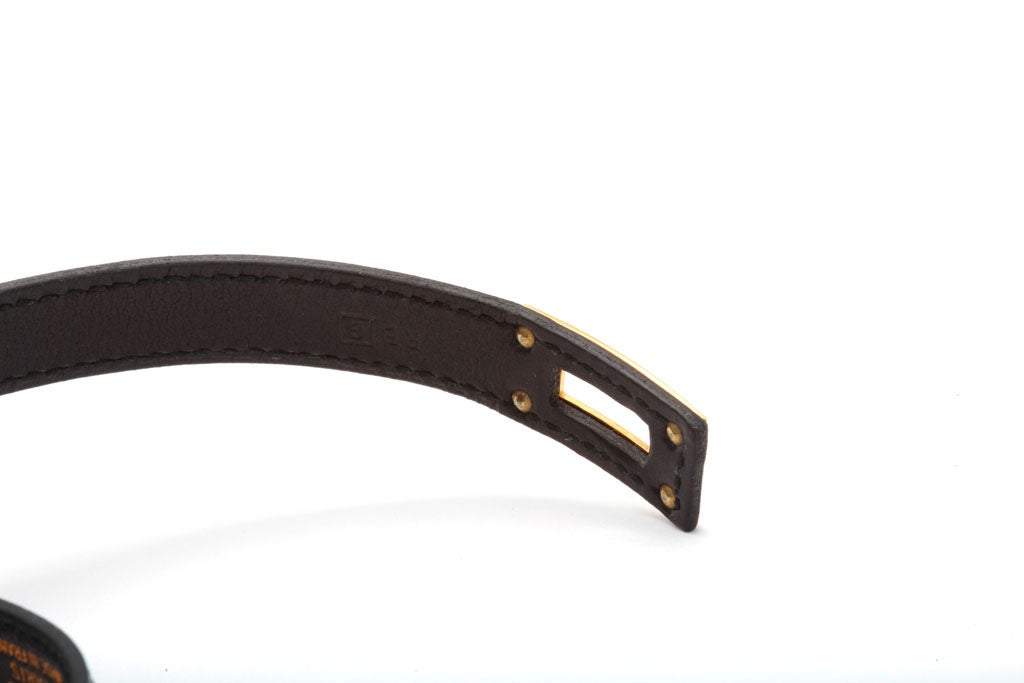 HERMES KELLY DOUBLE TOUR BRACELET BLACK/GOLD 3