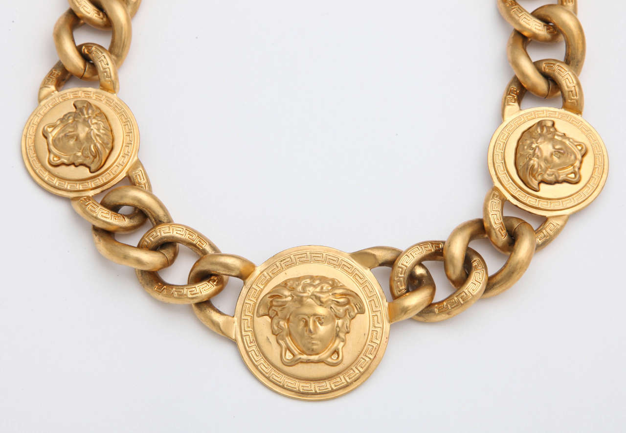 Versace 3 Medusa Gold Chain Necklace at 1stDibs | versace gold chain, versace  medusa chain necklace, versace gold chain necklace