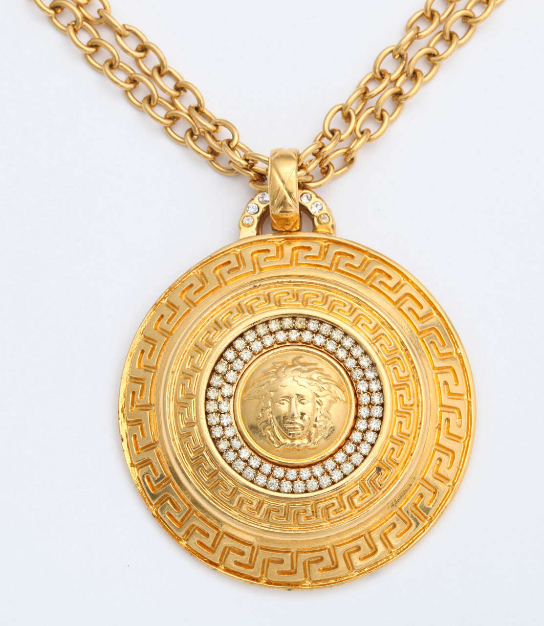 versace gold medallion necklace