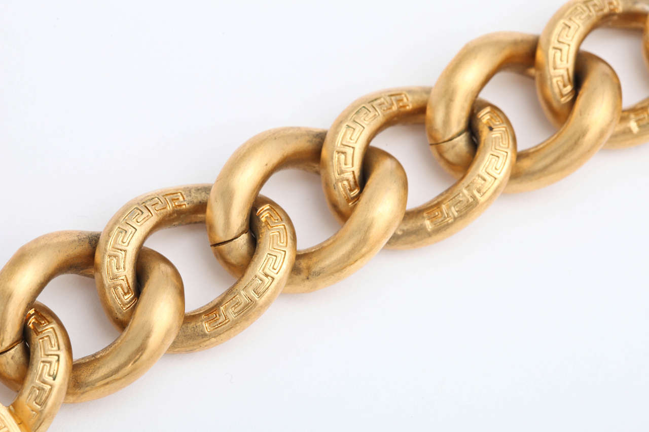 Versace 3 Medusa Gold Chain Necklace at 1stDibs | versace gold chain