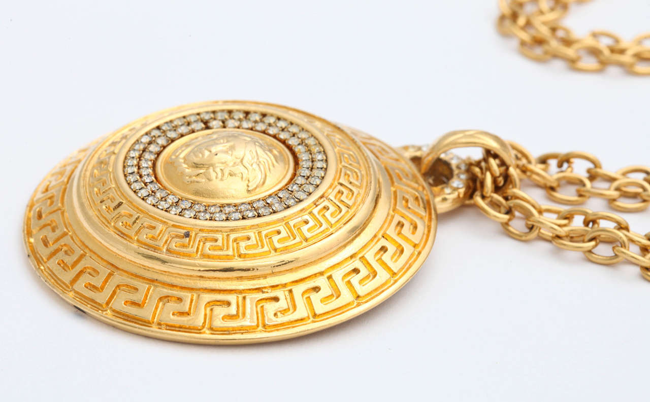 Versace medusa medallion necklace Clearance