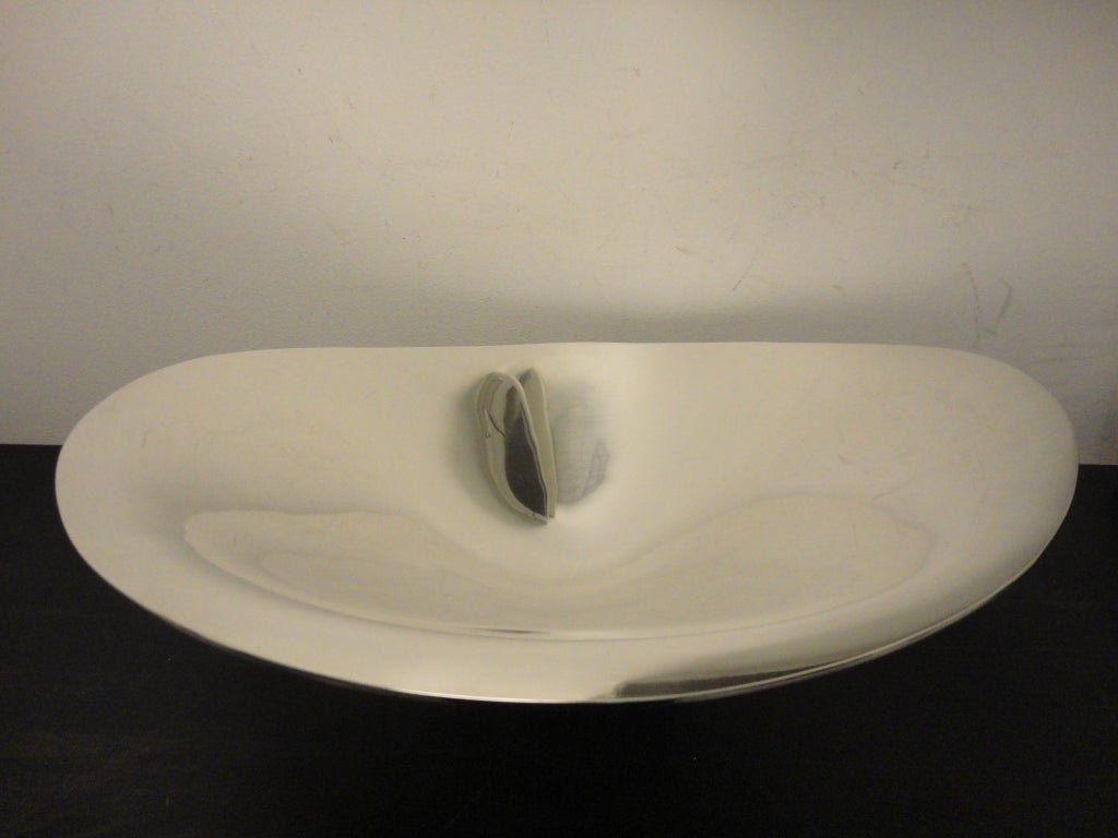 New Large Henning Koppel GEORG JENSEN Silver Bowl #980A In New Condition In Frederiksberg c, n/a
