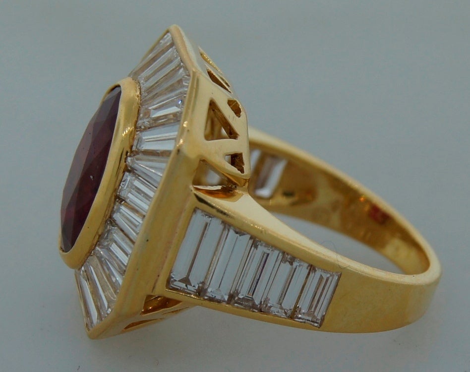 Women's VAN CLEEF & ARPELS 5.66-ct Burmese Ruby Diamond Gold Ring