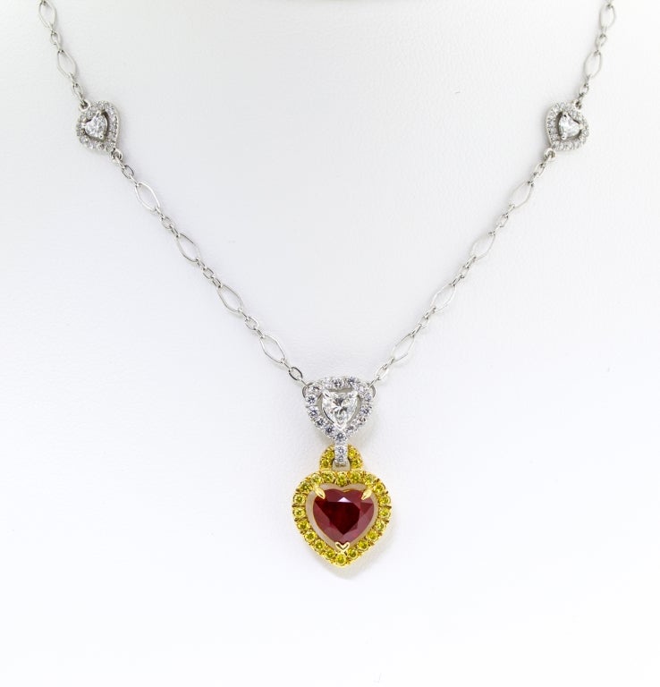 Stunning Burmese Ruby and Diamond Necklace 1