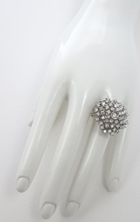 Diamond Snowflake Cluster Ring