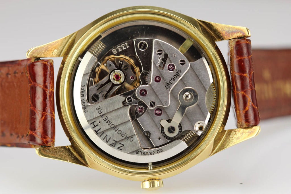 Zenith Gelbgold Kapitän Automatik Armbanduhr ca. 1950er Jahre 1