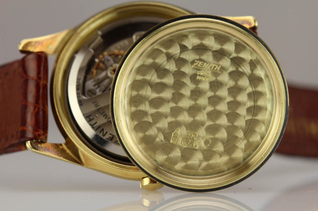 Zenith Gelbgold Kapitän Automatik Armbanduhr ca. 1950er Jahre 2