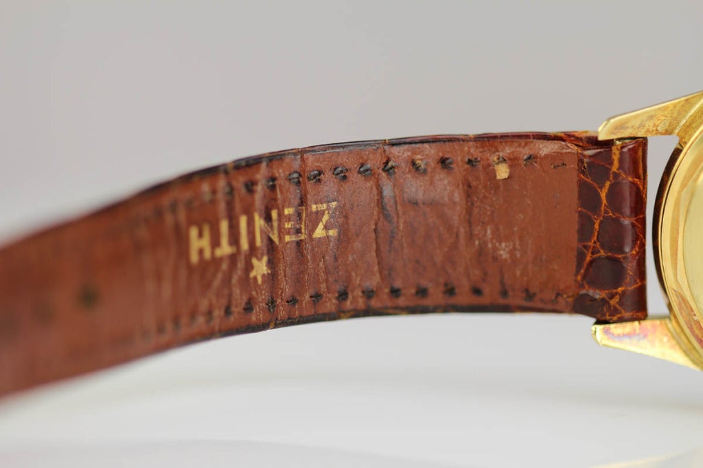 Zenith Gelbgold Kapitän Automatik Armbanduhr ca. 1950er Jahre 3