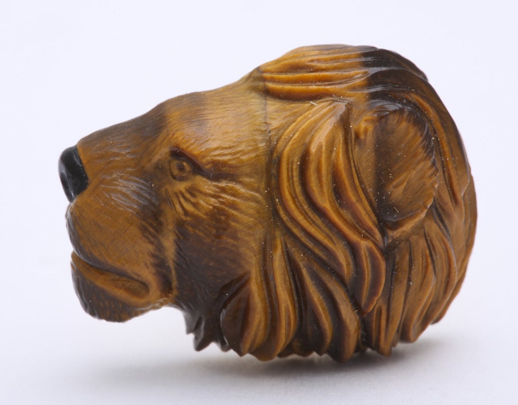 Michael Kanners Lion Cufflinks In Excellent Condition In Bal Harbour, FL