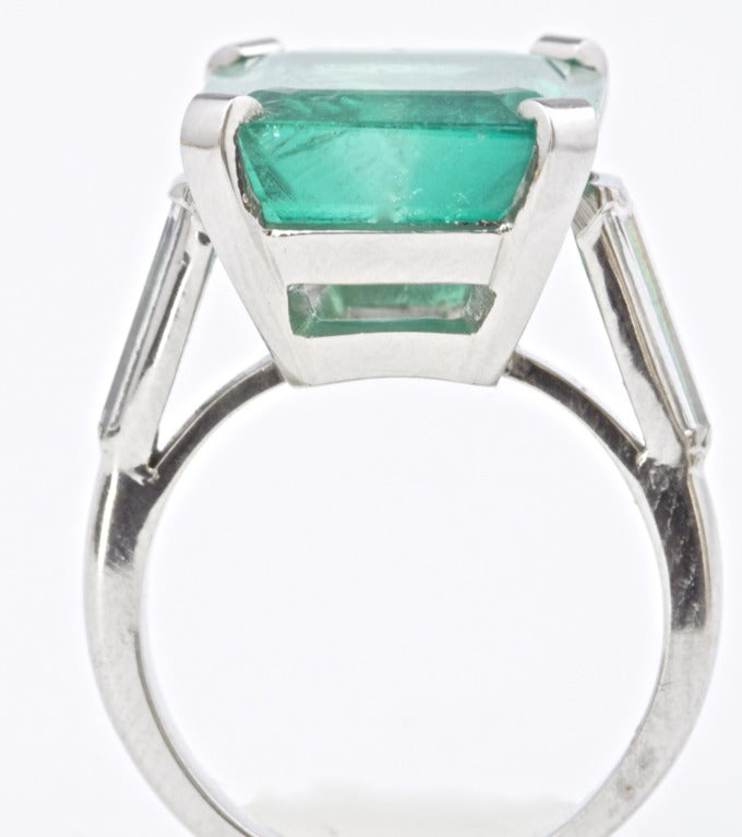 Women's Twelve Carat Colombian Emerald Ring