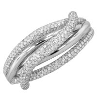 Pave Diamond Twist Bangle