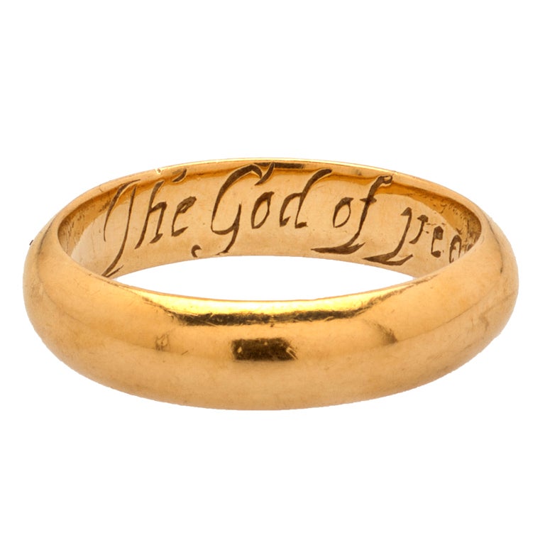 Renaissance Posy Ring "The God of Peace Our Love Increase" For Sale