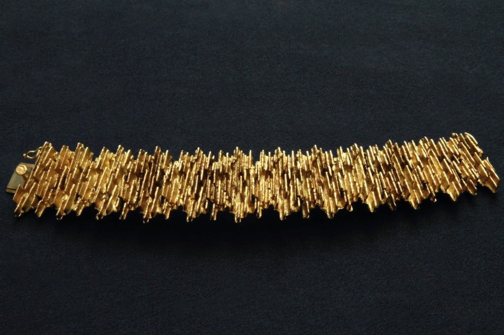 Women's or Men's WIENER Yellow Gold Bracelet For Sale