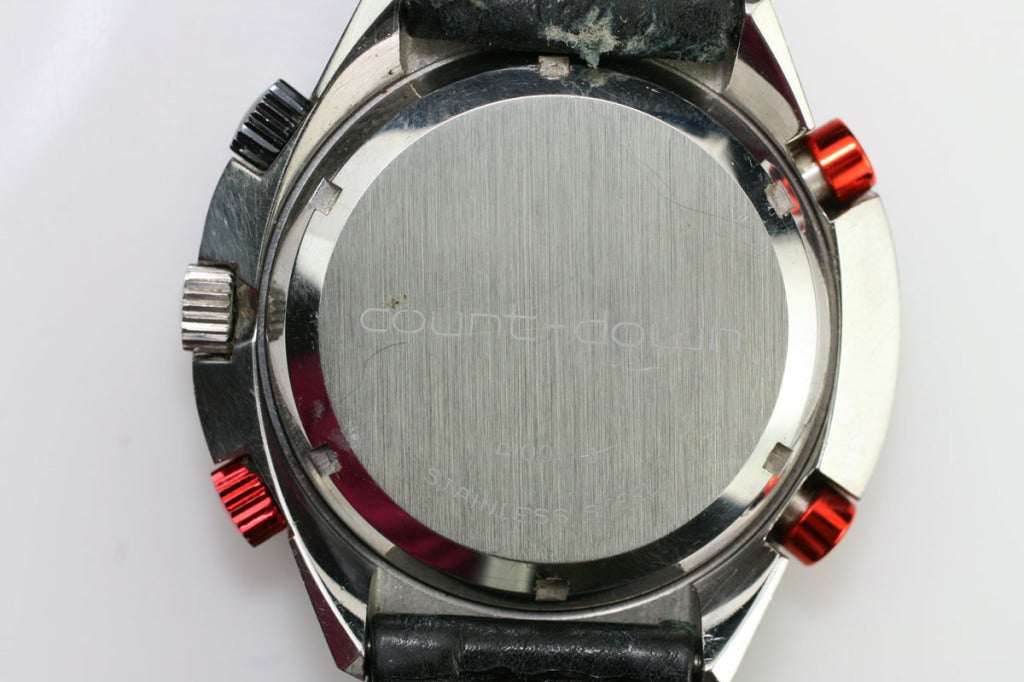 Hamilton Steel Chrono-matic Count-Down Chronograph Watch In Excellent Condition In Miami Beach, FL