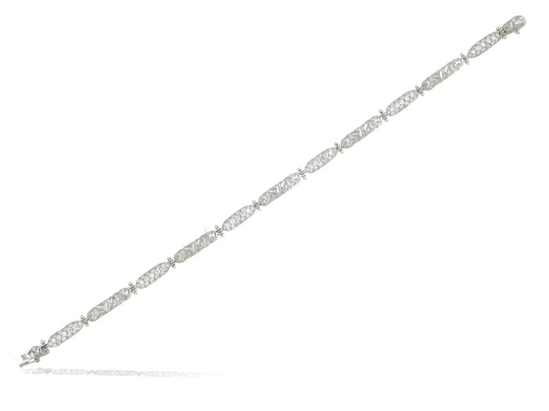 Diamond White Gold Flexible Bracelet