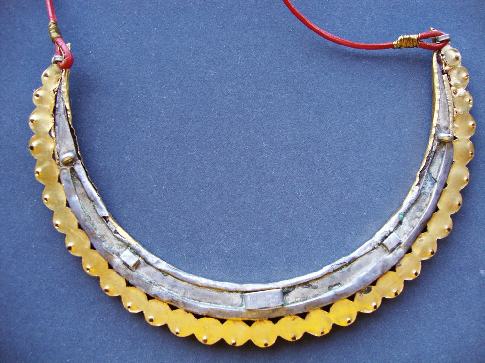 Antique Gold Repousse Necklace