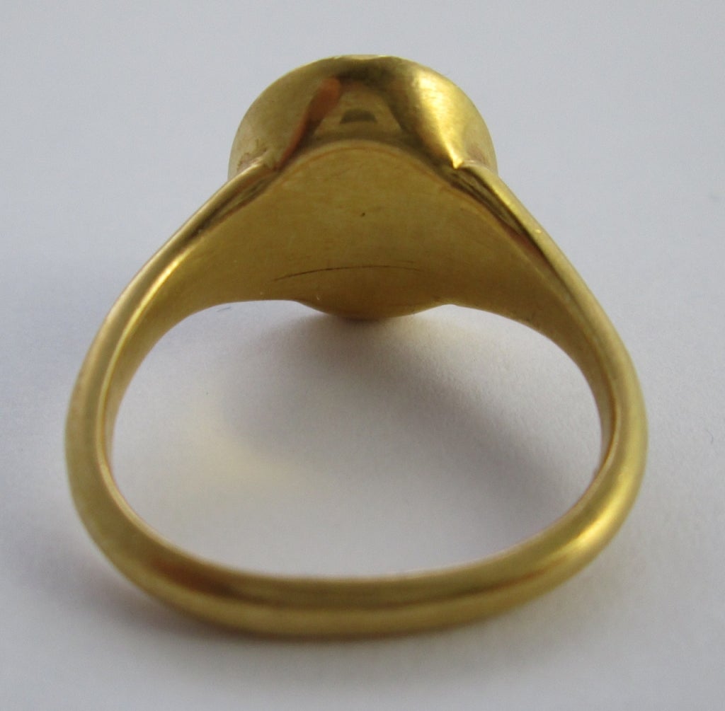 Georgian A Roman Gold & Agate Intaglio Ring 2ND Century A.D