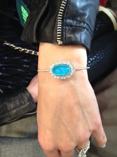 Tamir Ultra Rare Paraiba Tourmaline And Diamond Cuff In New Condition In Beverly Hills, CA