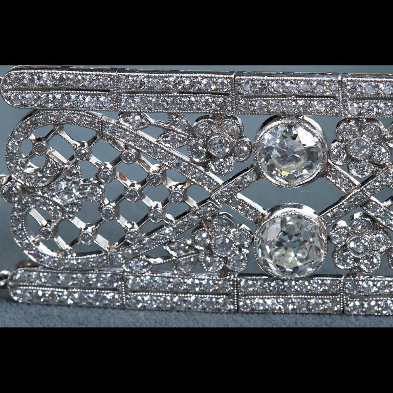 Art Deco Diamond Lace Choker Necklace 3