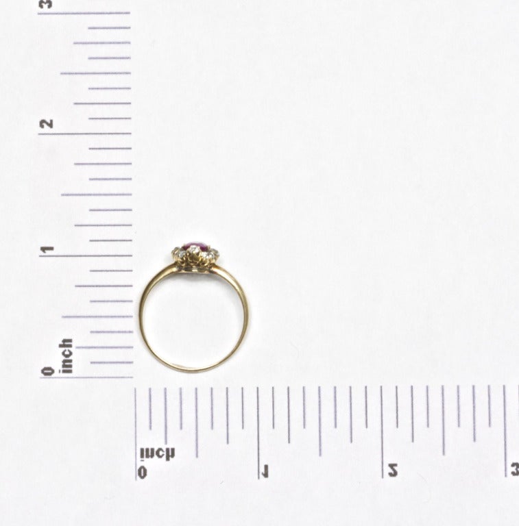 Burmese Ruby Diamond Engagement Ring 1