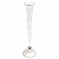 Hawkes Sterling  Silver-Mounted Etched Crystal Vase