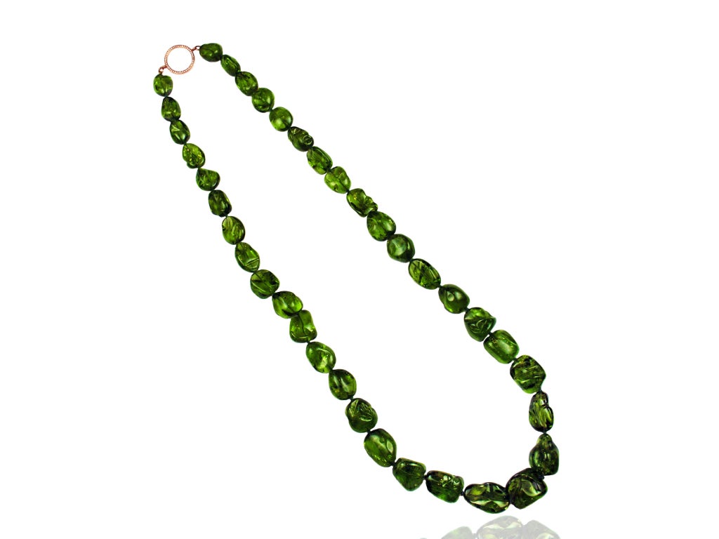 Peridot & Rose Gold Necklace