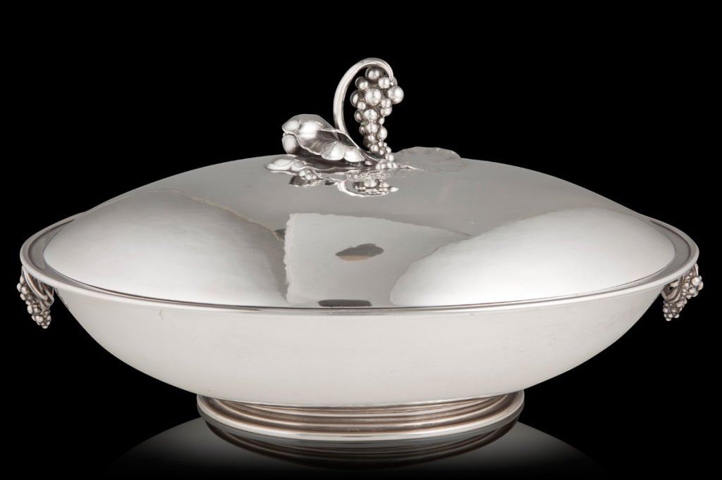 Monumental GEORG JENSEN Silver Oval Vegetable Dish #408A