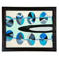 emilio pucci framed silk fashion art 1