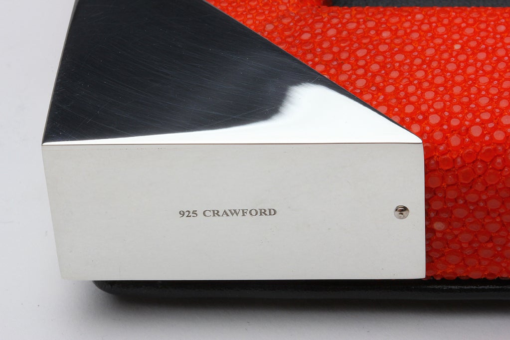 CRAWFORD Shagreen & Silver Photograph Frames