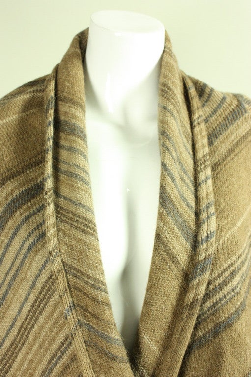Issey Miyake Striped Wool Cape, Early 1980s  For Sale 2