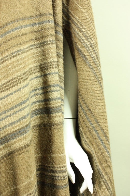 Issey Miyake Striped Wool Cape, Early 1980s  For Sale 3