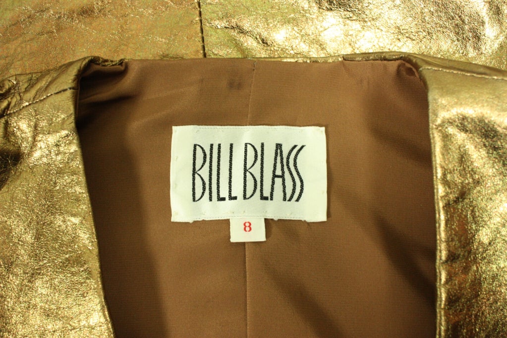 Bill Blass Metallic Leather Jacket, 1980s  For Sale 2