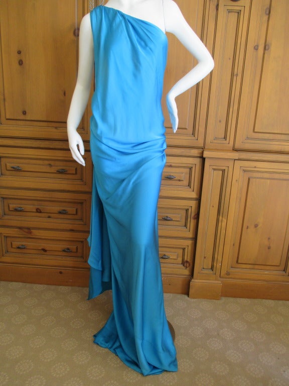 Women's Yves Saint Laurent Blue Silk Dress NWT $5250