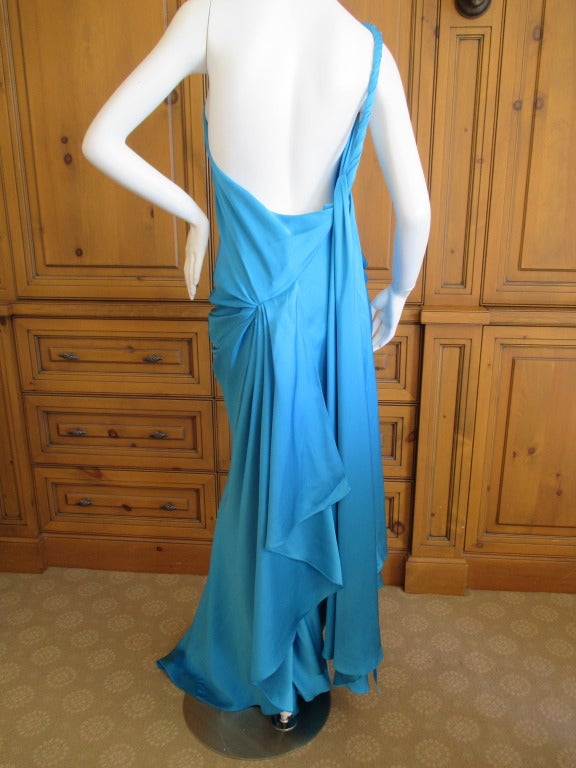 Yves Saint Laurent Blue Silk Dress NWT $5250 2