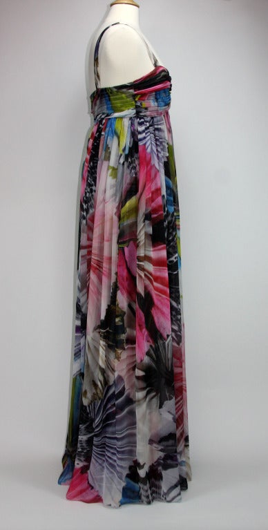 Matthew Williamson Printed Silk Gown In New Condition In Montgomery, TX